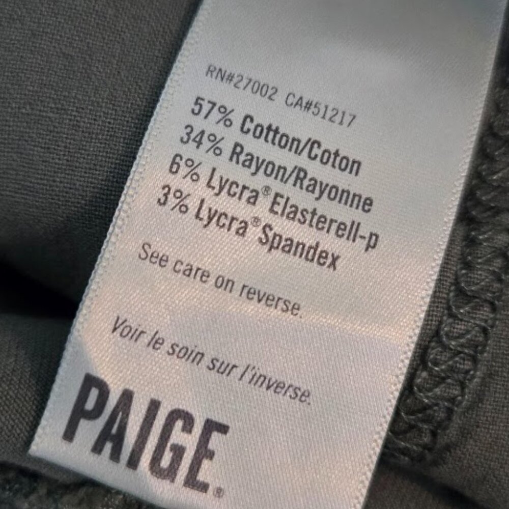 PAIGE Carly Wide Leg Cargo women's jeans in Vintage Ivy Green Size 29 NEW - Picture 11 of 11
